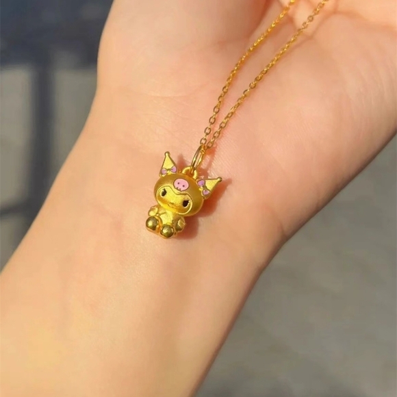 Sanrio Kuromi 24K Gold Necklace Premium Collectible - Picture 4 of 8